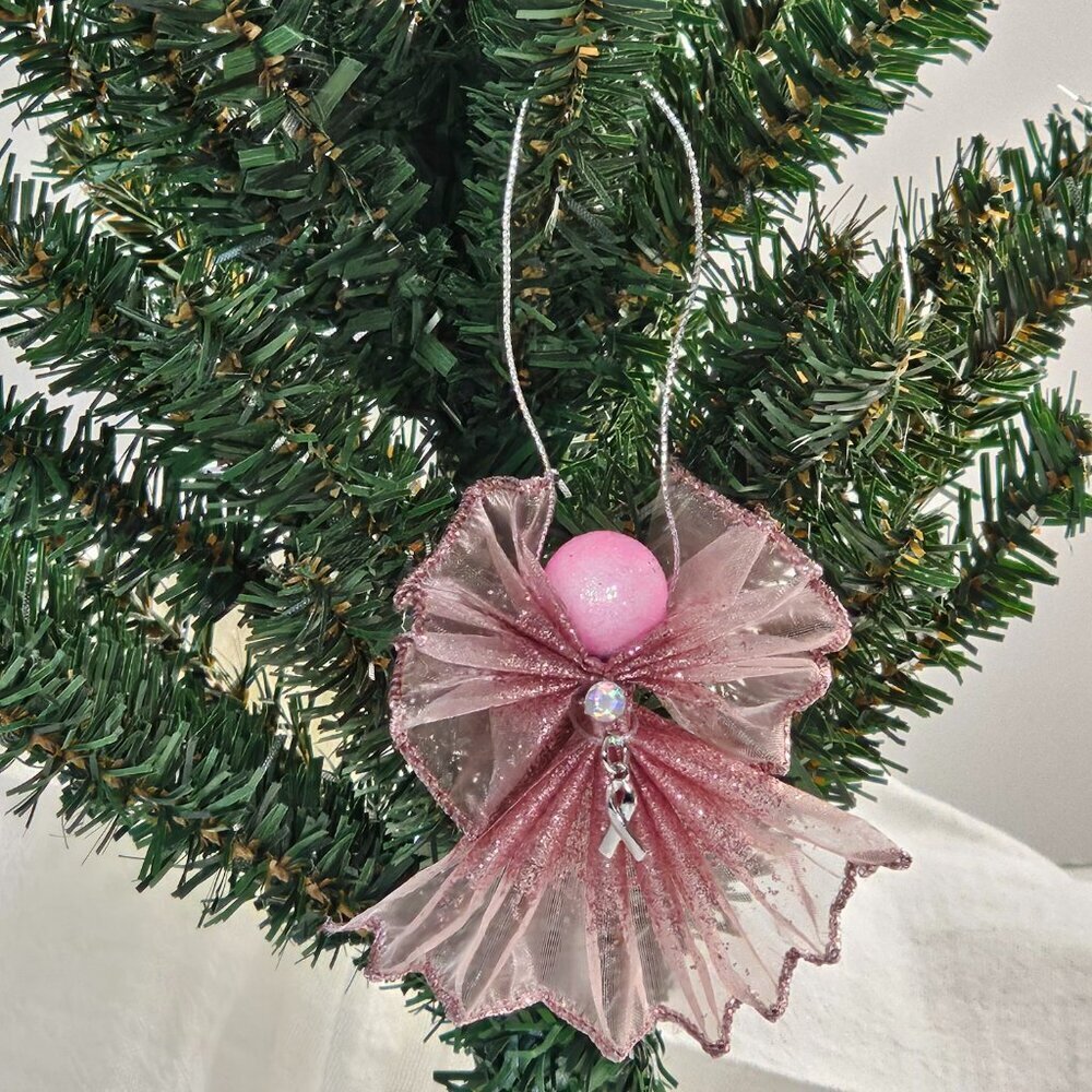 Breast Cancer Awareness Angel Ornament